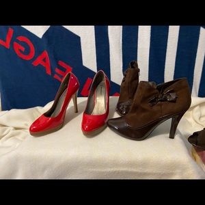 Various boots and heels